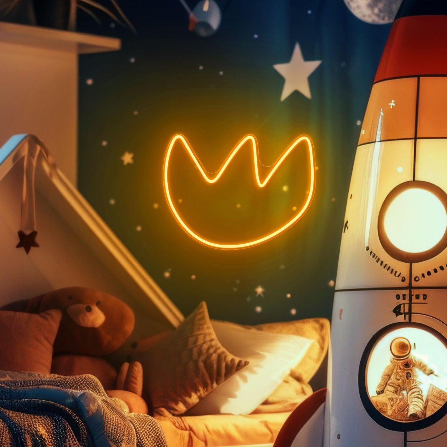Officially Licensed Dog Man Badge Led Neon Sign - Vibrant Kids Bedroom & Game Room Wall Decor  Safe Movie-Themed Gift For Fans Christmas/Birthday (12.5X9 Inches)