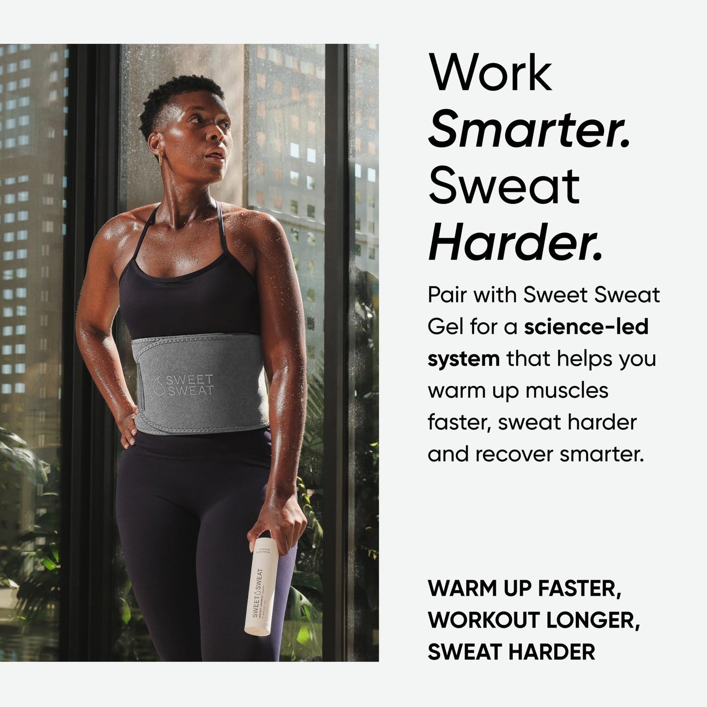 Sports Research Sweet Sweat Waist Trimmer (Core Series) - Premium Sweat Enhancing Fitness Band for Women & Men - Adjustable Fit · Latex-Free Neoprene - Matte Grey, Large