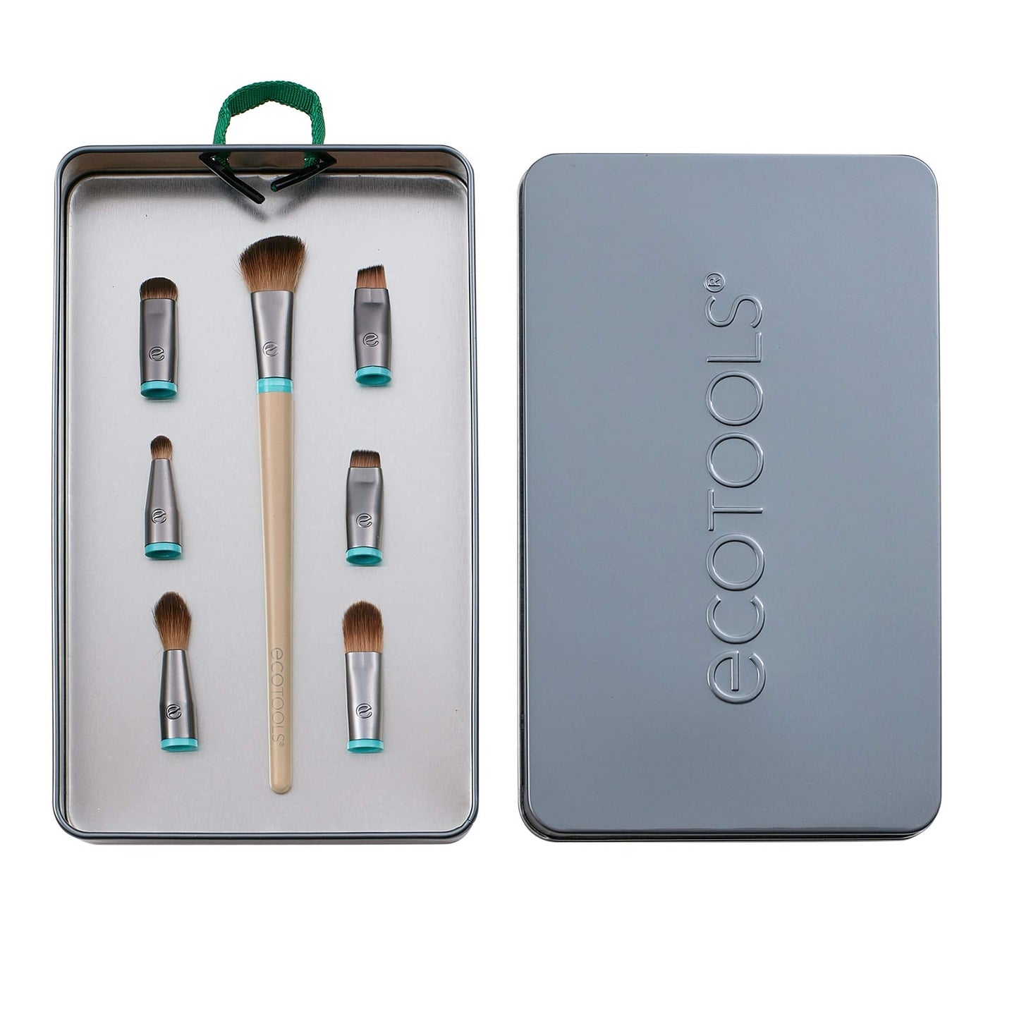 EcoTools Interchangeables Total Renewal Eye Makeup Brush Kit, Customizable Makeup Brushes for Eyeshadow, Travel-Friendly Kit, Ec