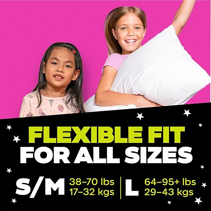 Ninjamas Girls Bedwetting Nighttime Underwear - Size L (64-95+ lbs), 11 Count, Overnight Protection, Ultra Absorbent, Hypoallergenic