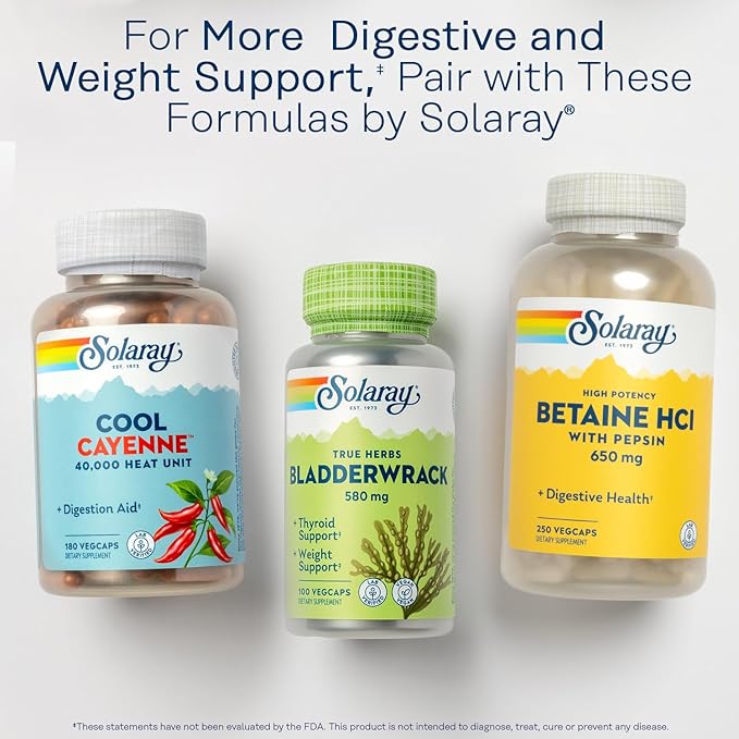 Solaray Lipotropic 1000 Plus with Betaine HCl & High Potency B-6, Healthy Digestion, Energy, and Fat Metabolism Support, Lipotropic Complex Plus Aloe Vera, 60 Day Guarantee, 30 Servings, 180 Capsules