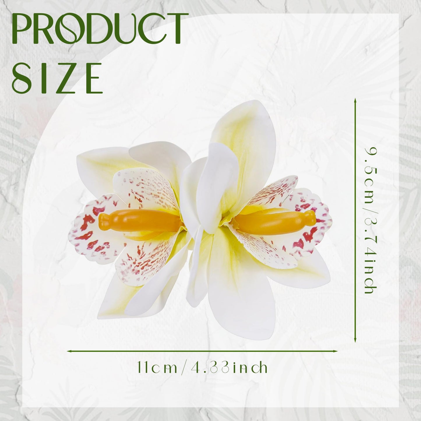 Tropical Hawaiian Flower Hair Clips - 4 Pack Artificial Hawaii Orchid Hairpin Tropical Floral Hair Accessories for Women Girls S
