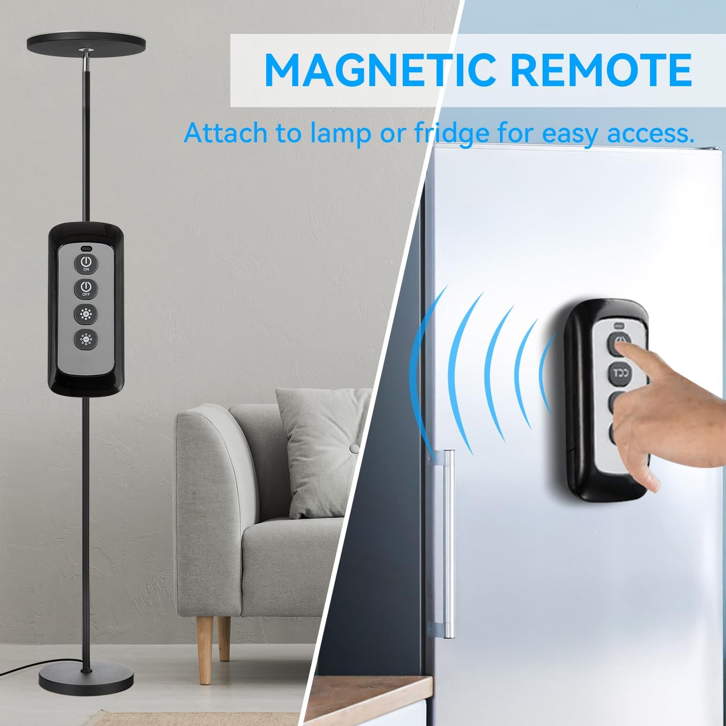 JOOFO Universal Remote Control for 30W Floor Lamp - Compatible with 3 Color Temperatures, Black