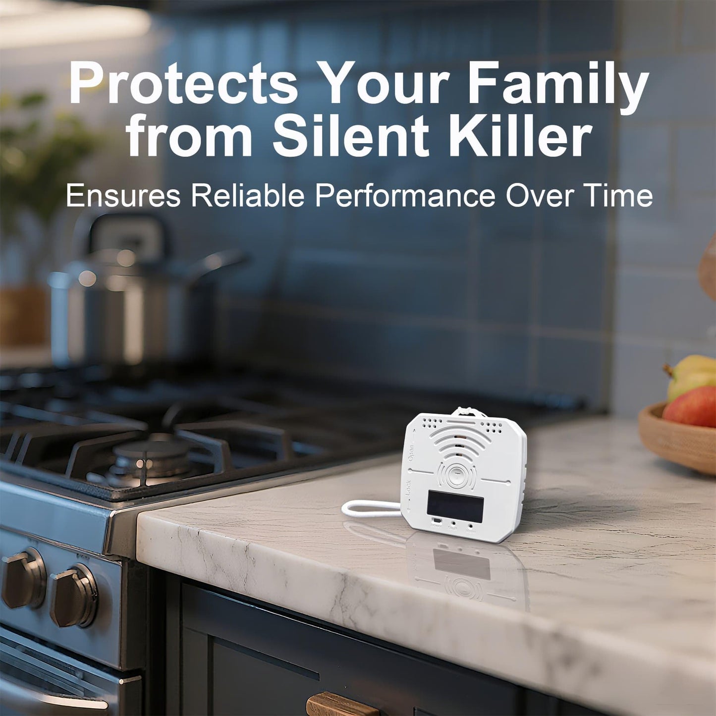 2 Pack Travel Carbon Monoxide Detector with Battery Operated,Portable co2 Detector Alarm for Home, Car, RV | Advanced Sensors, LCD/LED, Low Battery Warning | 85 Decibel Monoxide Alert