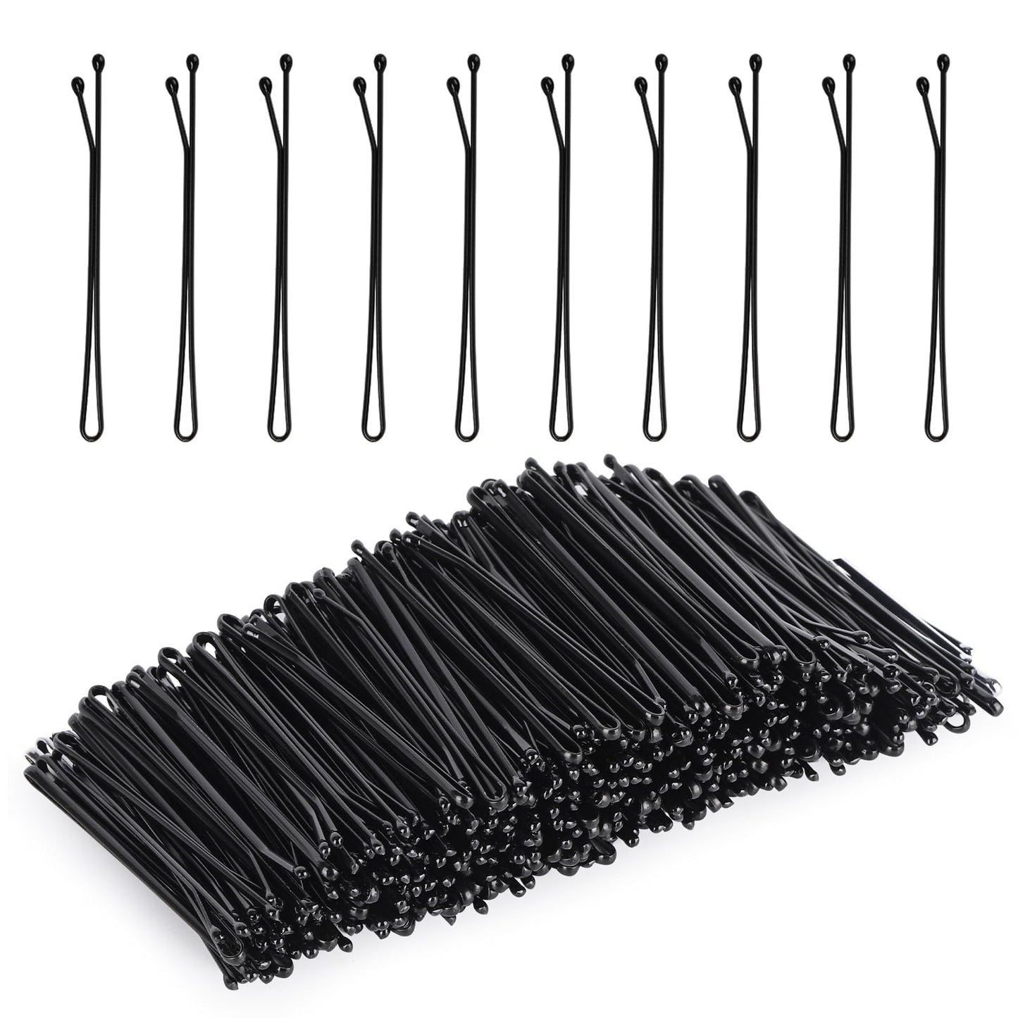 300 Pcs Hair Bobby Pins 2 Inch Black Hairpins for Women Lady Girls Kids, Invisible Hairgrip Barrette Hair Clip Bulk Hair Accesso