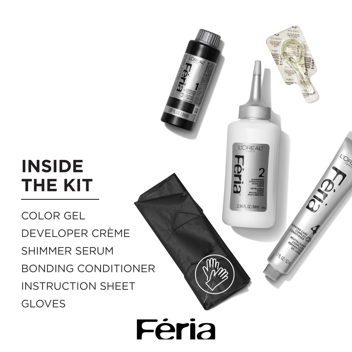 L'Oreal Paris Feria Multi-Faceted Shimmering Permanent Hair Color, 50 Havana Brown (Medium Brown), Pack of 1, Hair Dye
