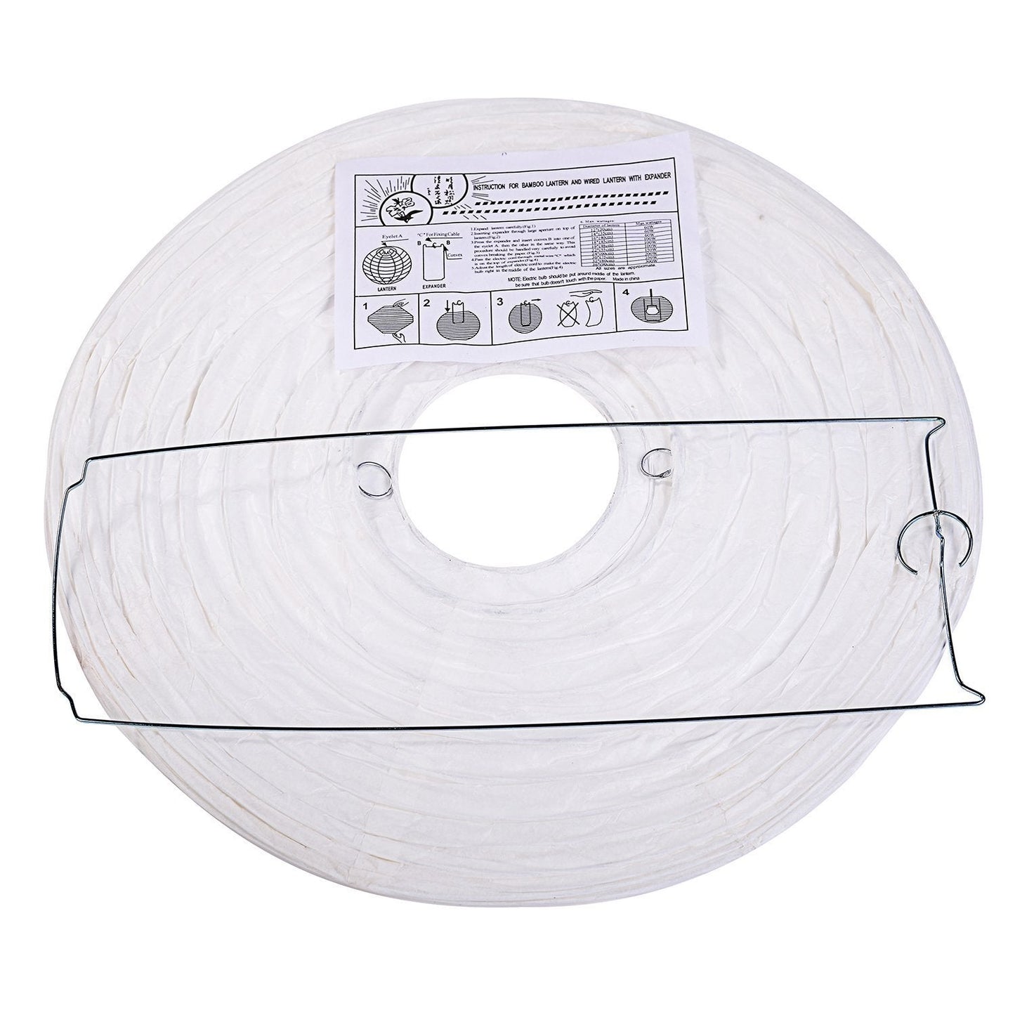LIHAO 16 Inch White Round Paper Lanterns (10 Pack)