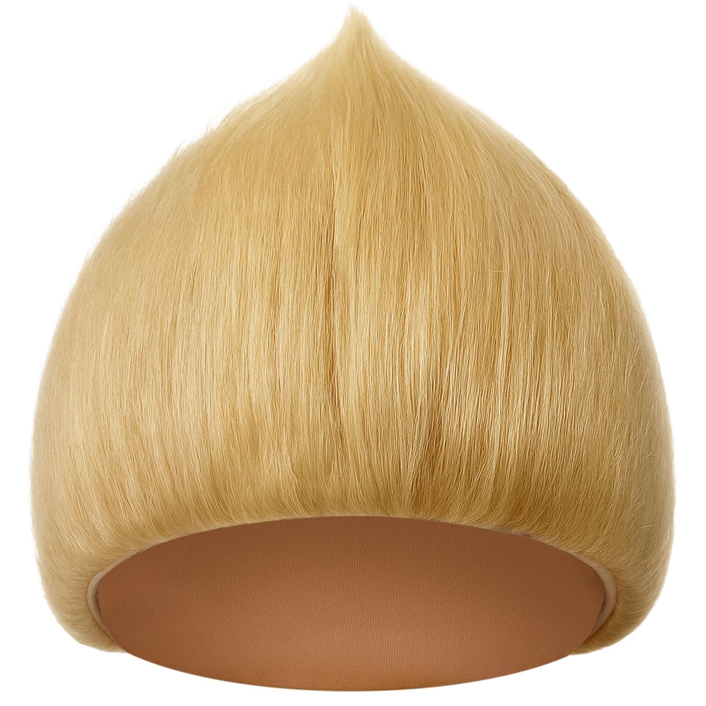 Geyoga 1 Pcs Unisex Funny Wig Hairy Costume Funky Hairband Crazy Wig Hair for Halloween Costume Party (Light Gold)