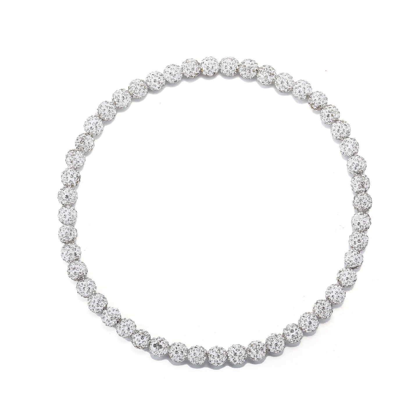HSWYFCJY Baseball Beaded Chain Necklace for Men Women, Rhinestone Discoball Drip Accessories White Baseball Necklaces Gifts for