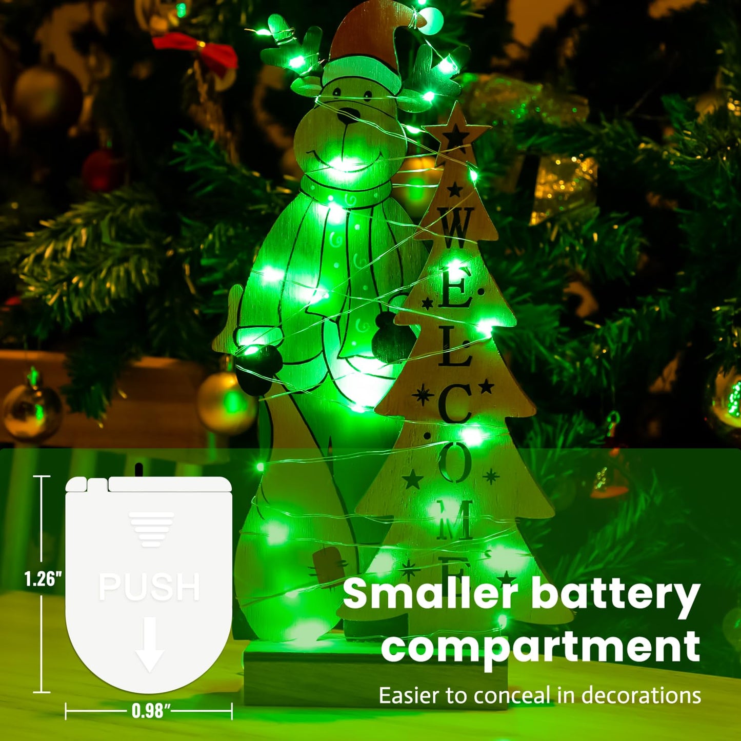 Zsjwl 30 Pack Green Fairy Lights Battery Operated  7Ft 20Led Mini Starry Light Mason Jar Lights For Indoor Outdoor Party Wedding Halloween Thanksgiving