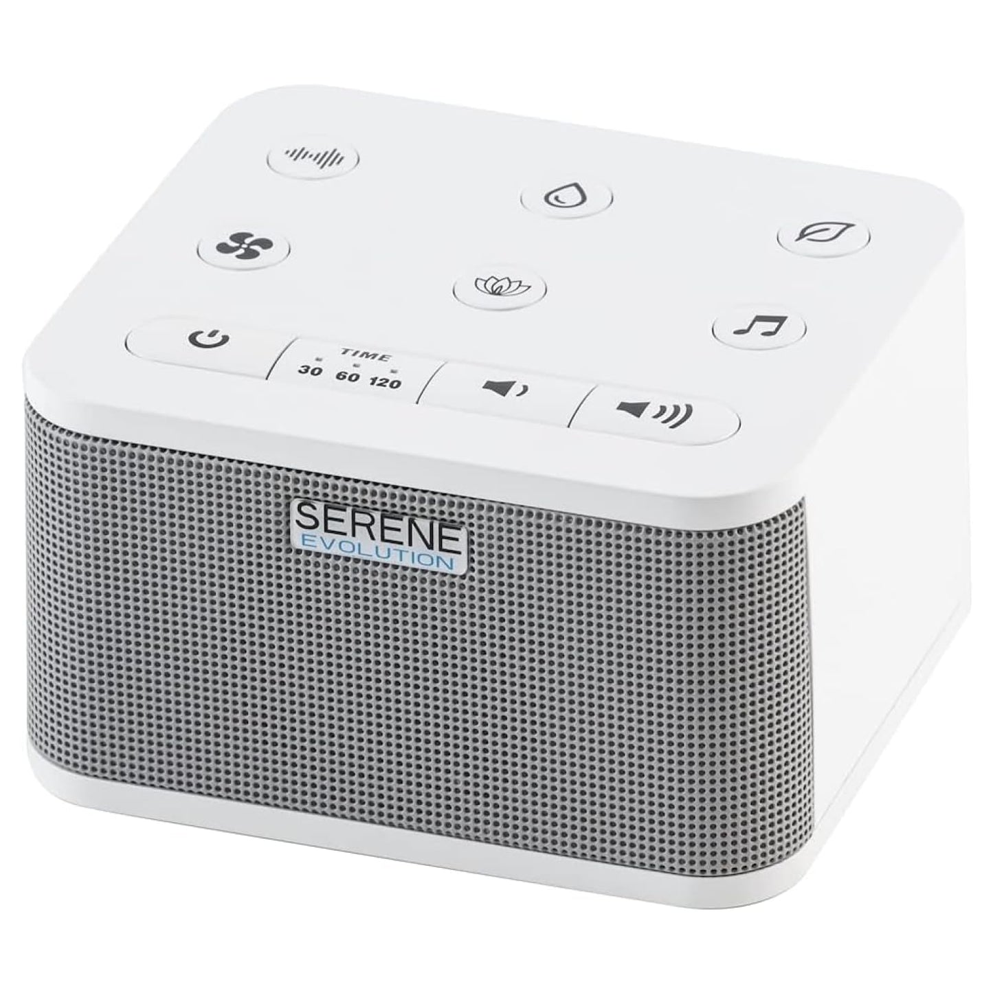 Serene Evolution 30 Sound White Noise Machine - Sleep Machine for Adults, Baby With Rain, Ocean, Pink Noise - Brown