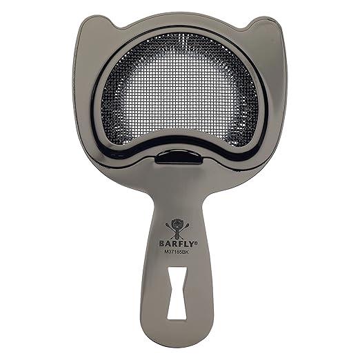 Barfly Fine Mesh Spring Strainer, Black