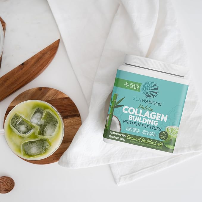 Vegan Collagen Protein Powder for Women | Plant Based Collagen Powder with Vegan Hair Skin and Nails Vitamins | Non-GMO No Added Sugar Soy Dairy & Gluten Free (Coconut Matcha, 20 Servings)