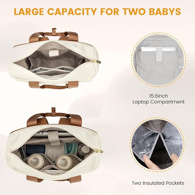 LOVEVOOK Diaper Bag Backpack,Diaper Bag Tote with Insulated Pockets,Baby Bag for Girl Boy with Changing Pad,Large Baby Diaper Bag with Pacifier Case,Anti-Theft Travel Backpack for Women