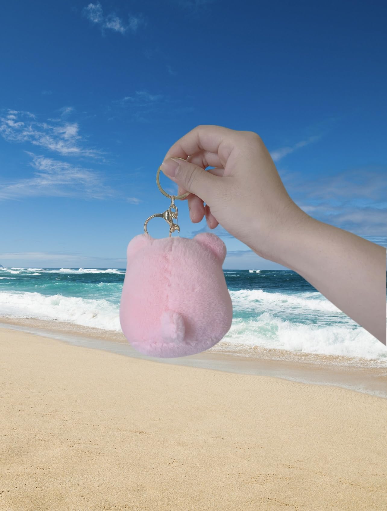TVRTFQ Cute Penguin Plush Keychain New Kawaii Doll Backpack Pendant Car Keychains Birthday Gifts for Women (1, Pink)
