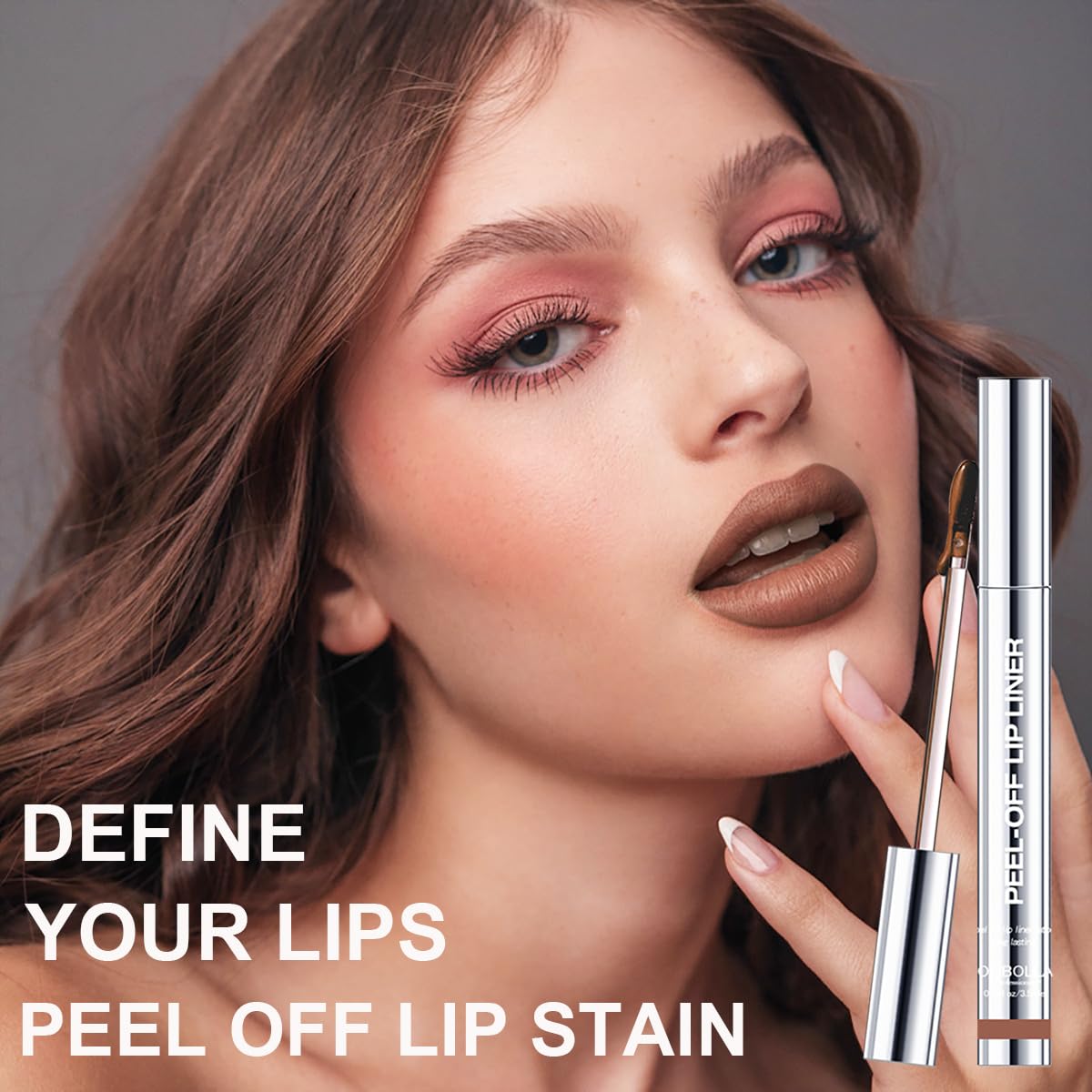 GLSFACE 3 Colors Peel Off Lip Liner with Tweezer Kit, Rich Color Matte Finish Lip Tint Stains Makeup Set for Women, Long Lasting