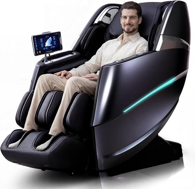 HealthRelife 4D Massage Chair Full Body Zero Gravity Recliner - 55“ SL-Track,20 Auto Modes,11 Massage Technique,40 Airbags...