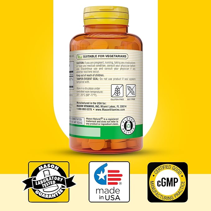 MASON NATURAL Vitamin B12 1000 mcg, Quick Dissolve Sublingual Tablets, Energy, Nerve & Red Blood Cell Support, Fast Absorption B,Complex Supplement, 100 Tablets