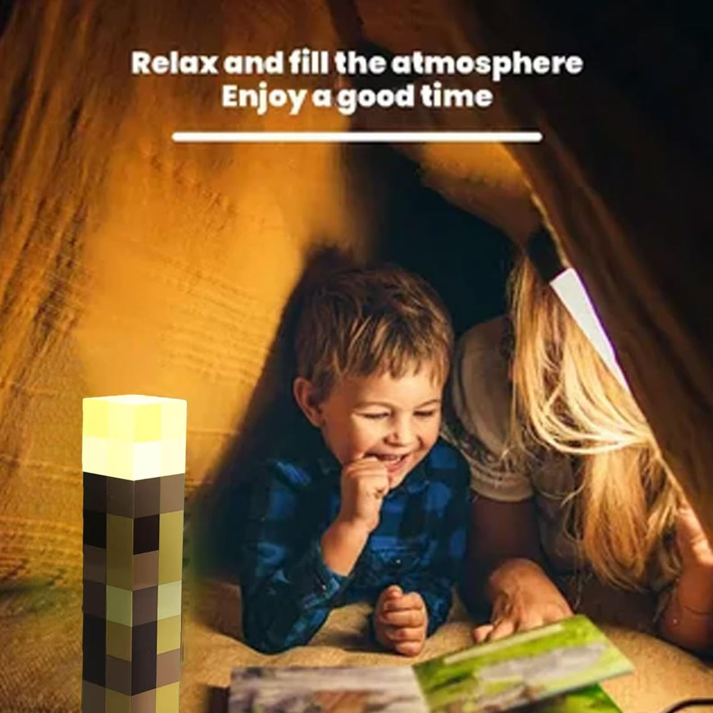 Neioaas Light-Up Glowing Torch Lamp With 3 Lighting Levels - Usb Rechargeable Led Flashlight Night Light Torch Light With Wall Mount & Hand Held For Birthday Party Living Room Bedroom Gaming Decor