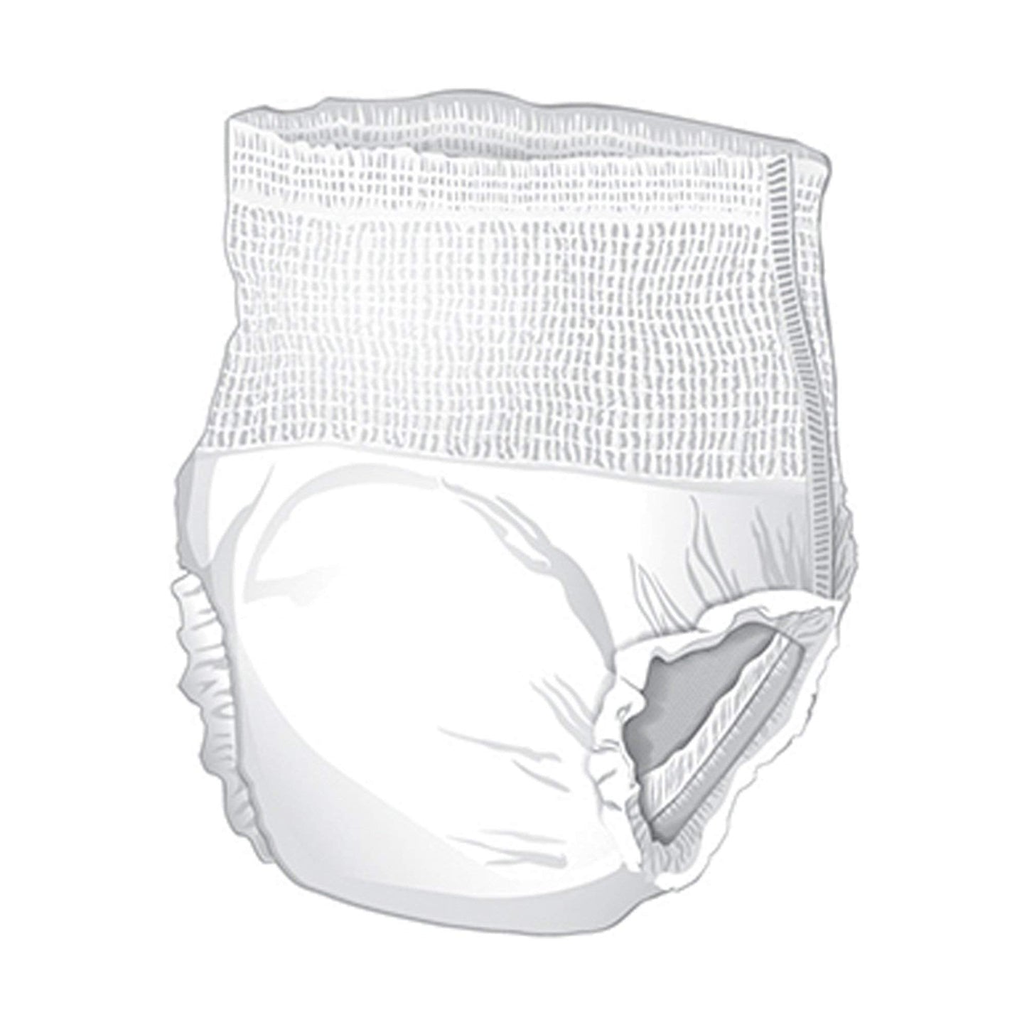 McKesson Super Adult Incontinence Underwear, Pull-On Style, Breathable, White (Large, 72, Count)
