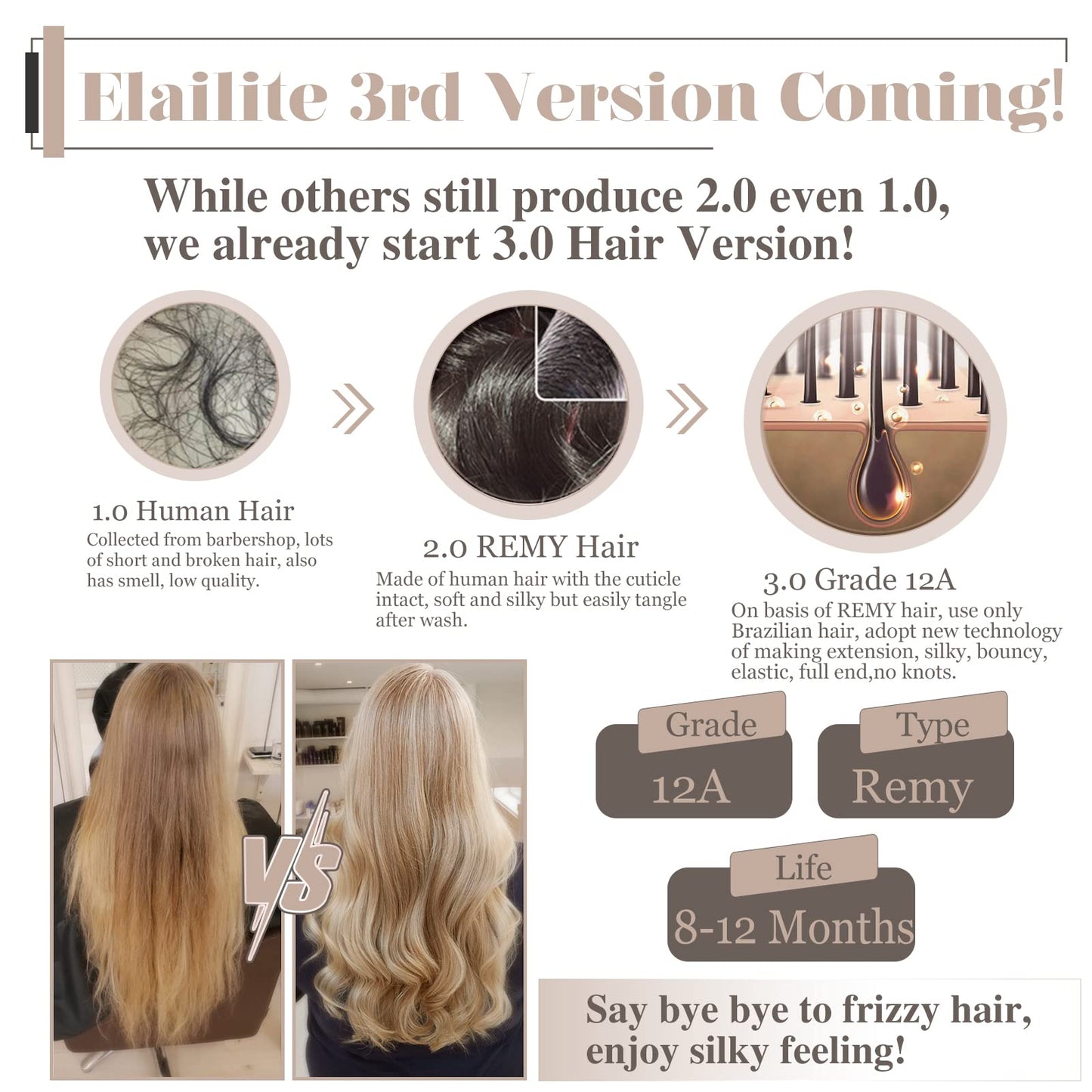 Elailite Hair Toppers for Women Real Human Hair Topper with Bangs Thinning Thin 5.1 x2.8  Silk Base Clip in Remy Hairpieces 18 I