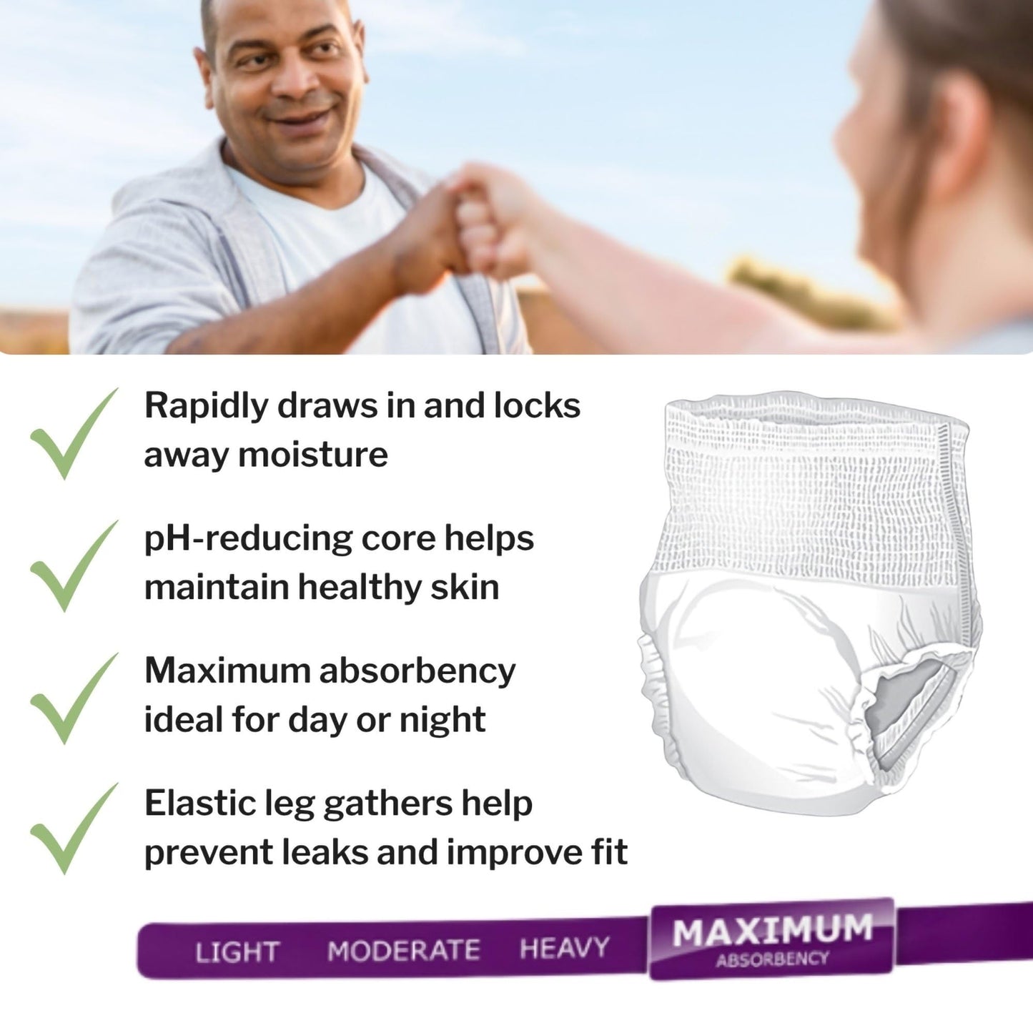 McKesson Ultimate Adult Incontinence Underwear, [80 Count], Medium, 32-44 in. Maximum Absorbency, Unisex Bladder Leak Protection, Pull-On Style with Tear-Away Sides, for Postpartum and Incontinence