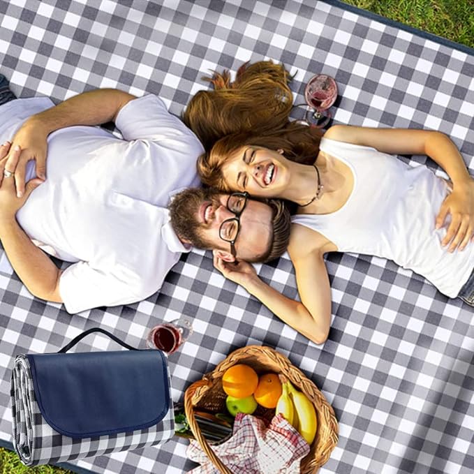 Picnic Beach Blanket, Picnic Mat 80x57in Waterproof Foldable, Family Mat, Portable Large Picnic Blankets for Travel, Hiking, Music Festival