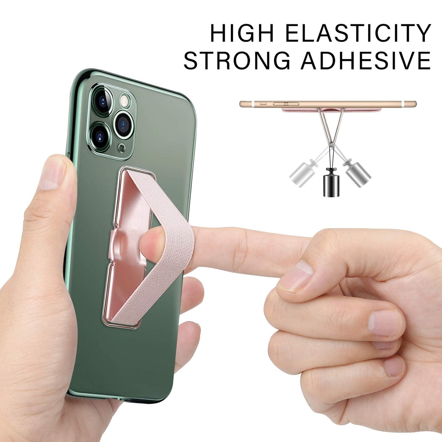 Phone Strap, Cisid 4 Pcs Phone Grip With Stand Phone Strap Holder For Hand Finger Kickstand Suitable For Iphone Samsung And Most