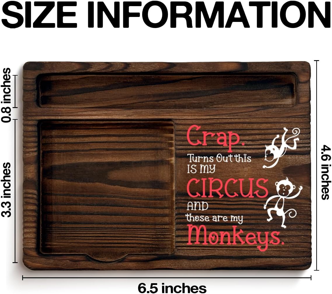 Funny Office Sticky Note Holder, Boss Gifts for Boss's Day Retirement Birthday, This is My Circus These are My Monkeys Self-Stick Note Pad Holders Office Cubicle Decor