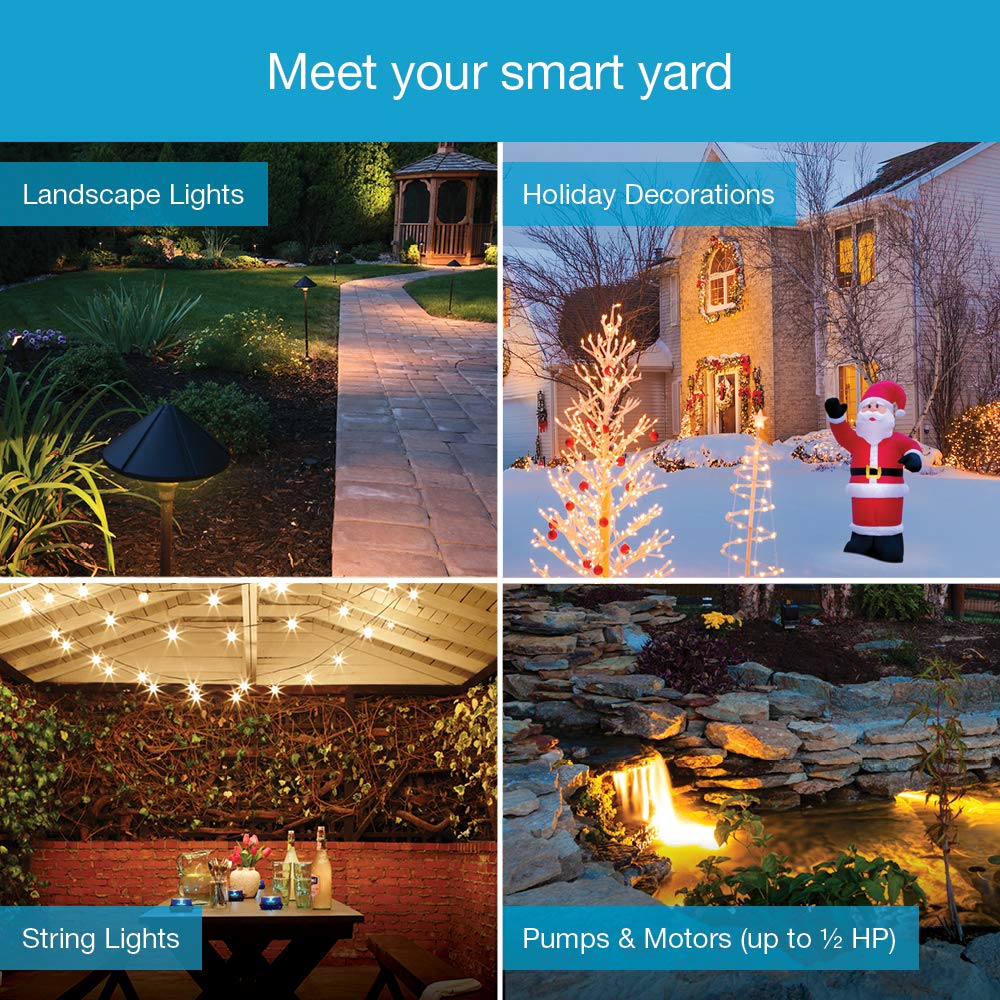 Lutron Caseta Outdoor Smart Plug with Pico Remote, Weatherproof, Black, 1 Pack