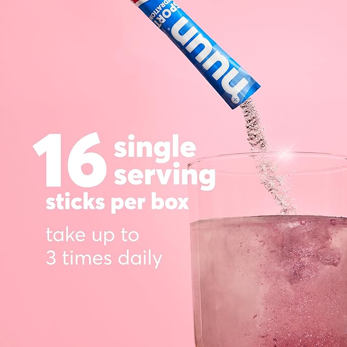 Nuun Sport Electrolyte Powder Packets with Magnesium, Calcium, Potassium, Chloride, and Sodium, Hydration Packets for On-The-Go, All Out Orange Flavor, Gluten Free & Vegan, 16 Single Servings