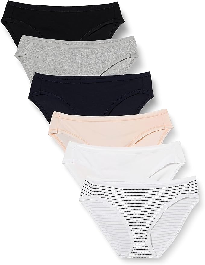 Amazon Essentials Womens Cotton Bikini Brief Underwear (Available in Plus Size)