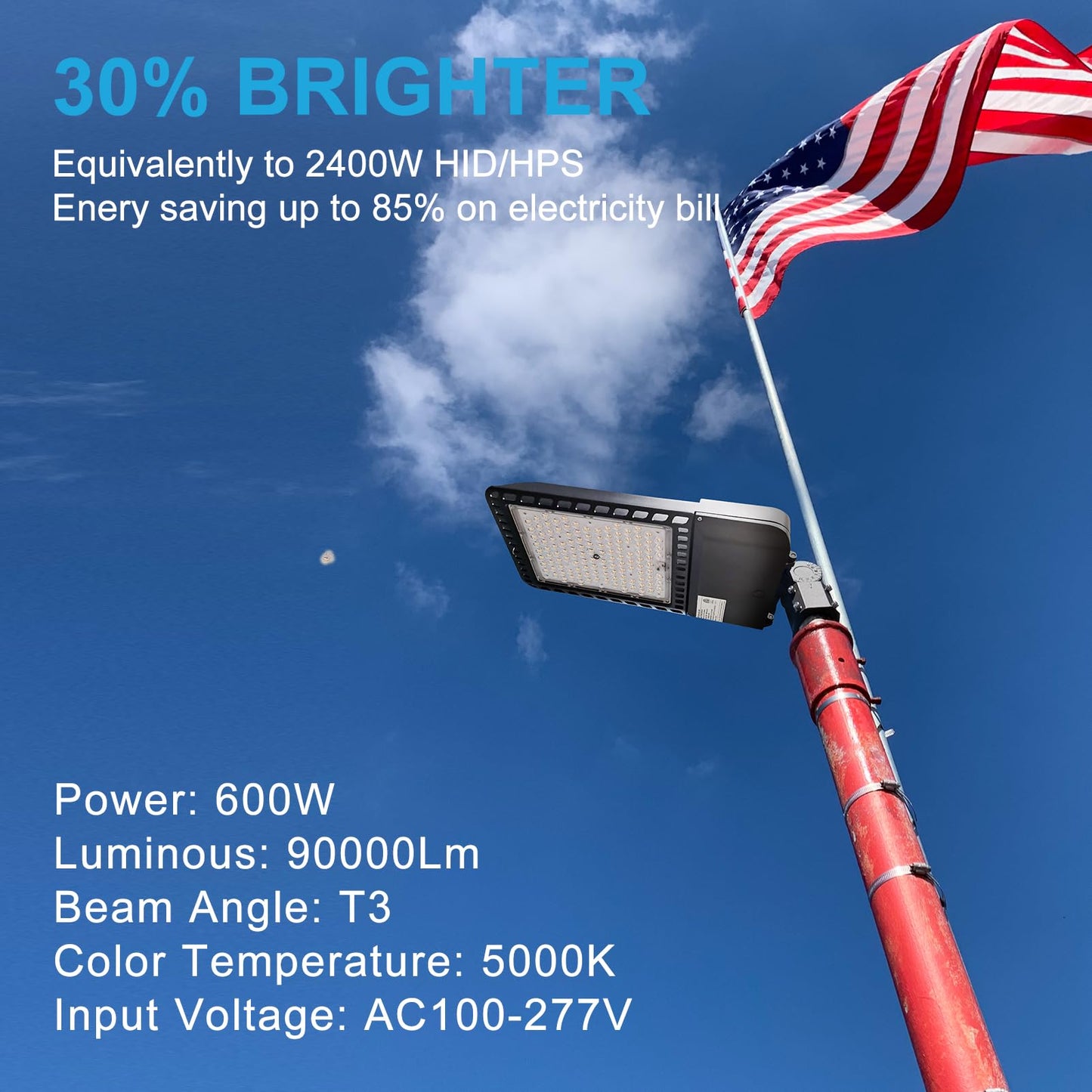 Lightdot 2Pack 600W Parking Lot Lighting 90000Lm(150Lm/W) 5000K Led Pole Lights Outdoor With Dusk To Dawn Etl Ip65 Led Parking Lot Lights Outdoor Pole Mount- 7Yrs Warranty