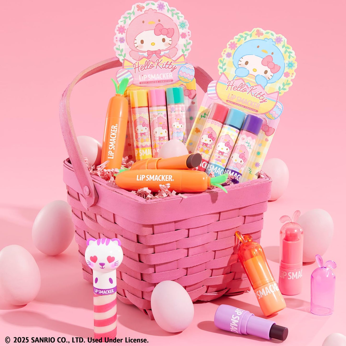 Lip Smacker Hello Kitty Lip Balm Trio, Adorable Sanrio Collectible, Moisturizing & Nourishing Fruity Flavors, Guavalicious Day,