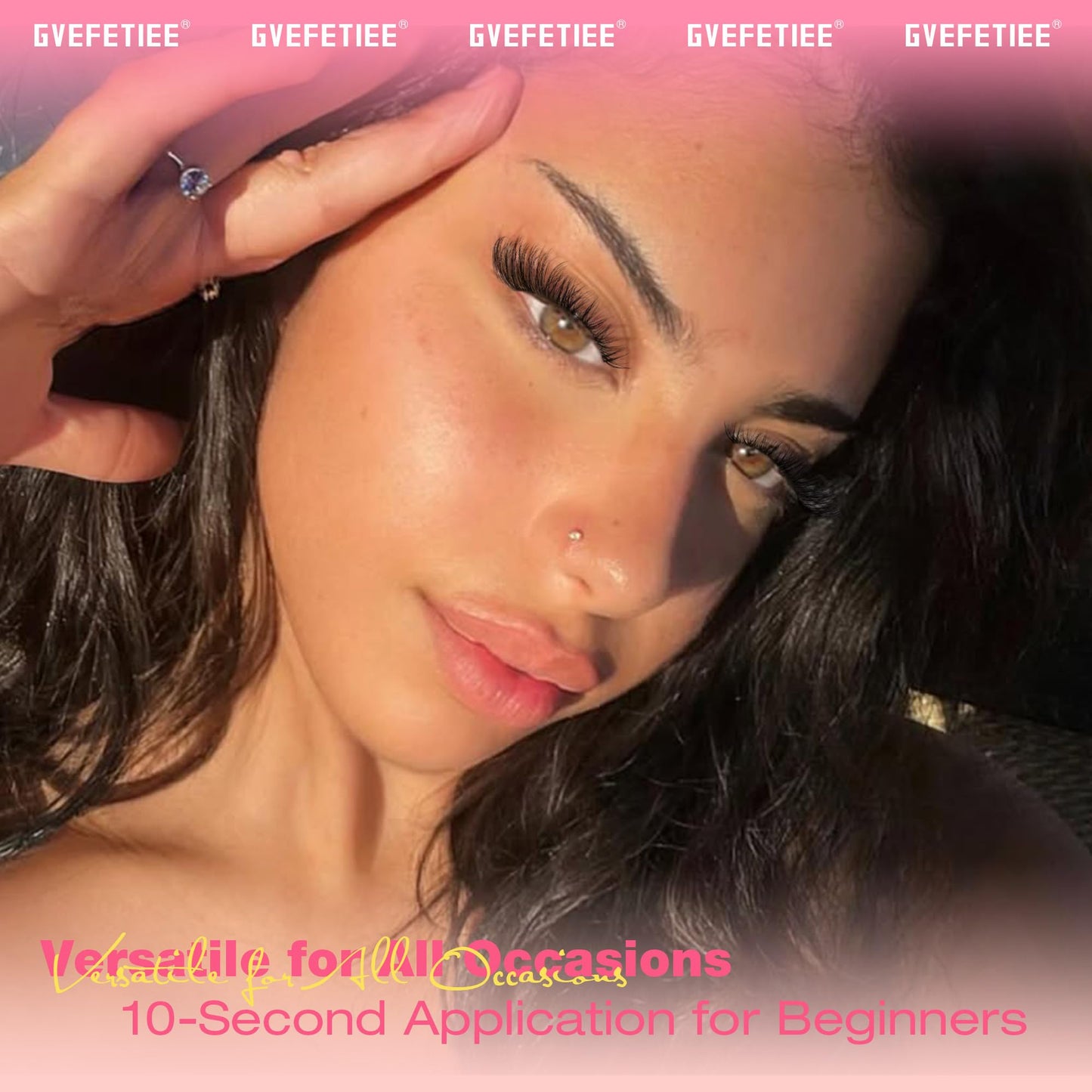 Cat Eye Lashes False Eyelashes Clear Band Natural Look Fluffy Faux Mink Lashes Wispy Soft Eyelashes Lightweight Handmade D Curl