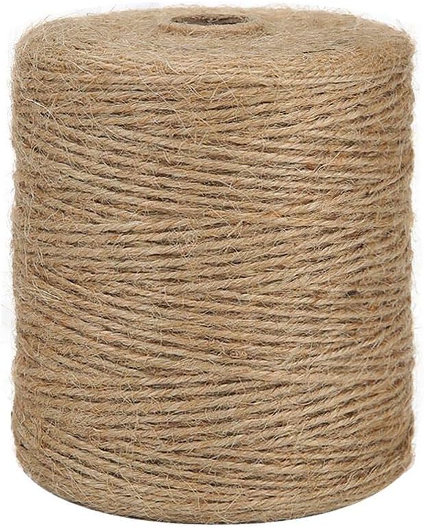 Tenn Well Natural Jute Twine, 984 Feet 2mm Garden Twine, Brown Jute String for Arts and Crafts, Gardening, Gift Wrapping, ...