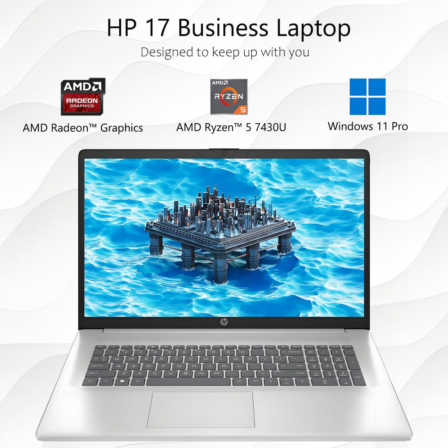 Hp 17 Business Laptop Computer, 64Gb Ram, 1.2Tb Storage (1Tb Pcie + 250Gb P500 Portable), 17.3 Fhd 1080P Ips Led Display, Amd Ry