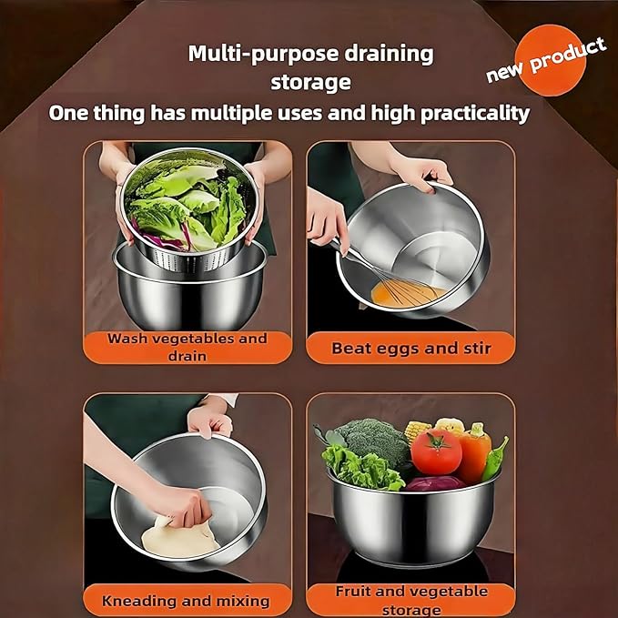 6L Stainless Steel Salad Lettuce Spinner, Fruit Vegetable Cleaner Vegetable Washer Spinner Quick Spin for Household Vegetables and Pasta Fries Spinner Essential Kitchen Utensils spinners (B)