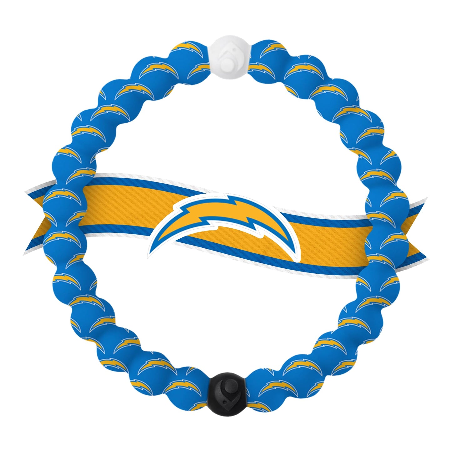 Lokai Silicone Beaded Bracelet for Men & Women, NFL Football Collection - Los Angeles Chargers, Large - Silicone Jewelry Fashion