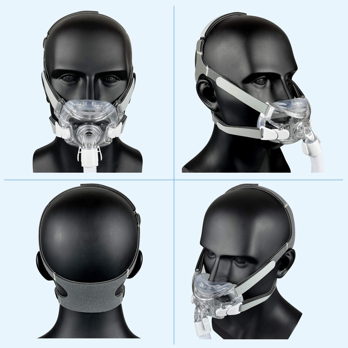 Amara View CPAP Mask Headgear Replacement Strap Soft and Comfortable Fabric Straps for Respironics Amara View Mask Size Standard (Strap Only - 2 Pack)