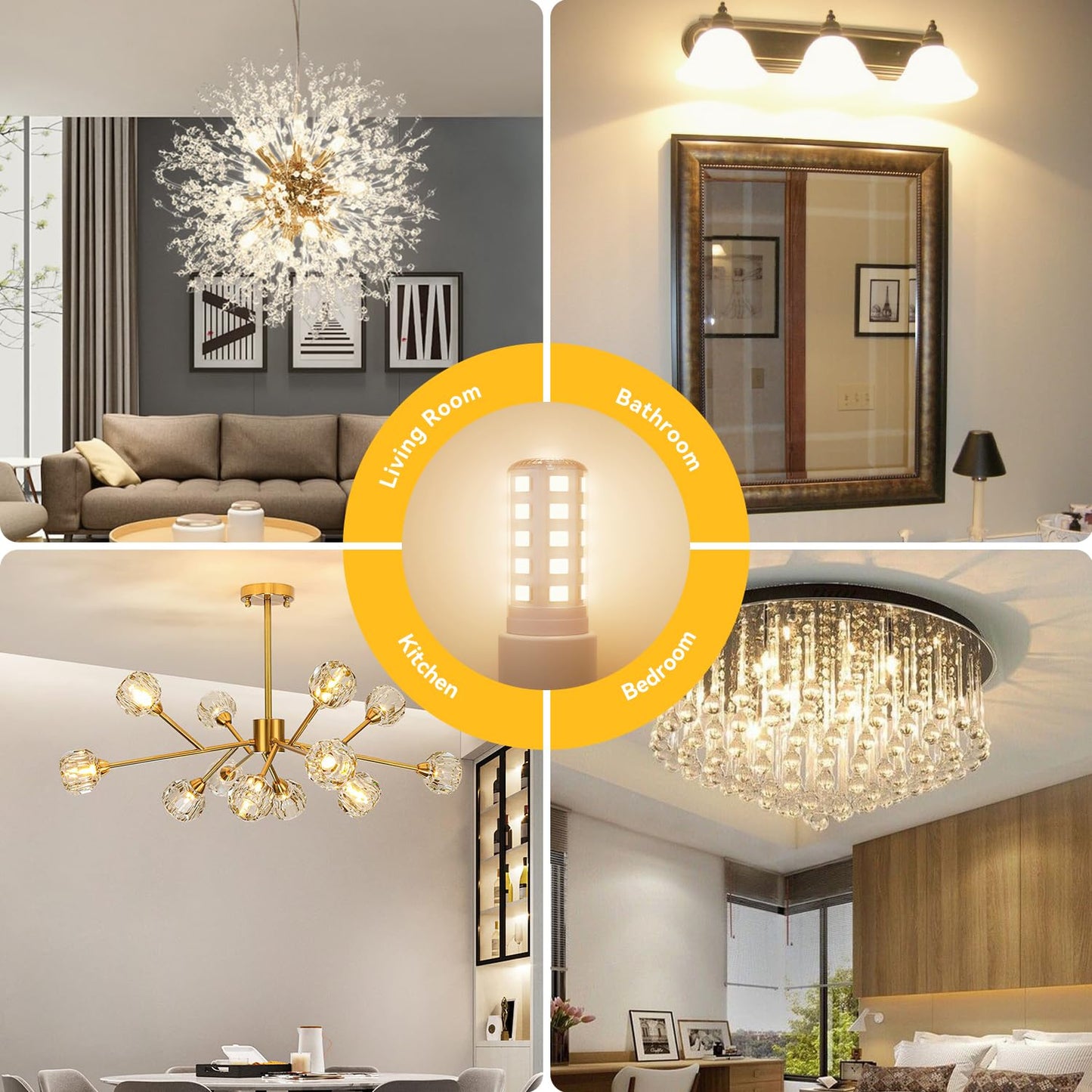 TJOY 12 Pack Dimmable G9 LED Bulb 4W Equivalent 40 Watt, 3000K Soft Warm White, T4 G9 Bi-pin Base Halogen Replacement, G 9 Socket Light Bulb for Chandelier Wall Sconce, 120V No Flicker, 450LM