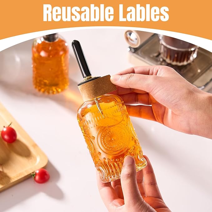 1pcs Glass Coffee Syrup Dispenser Bottles 7 OZ, Simple Syrup Bottles with Metal Pour Spout, Syrup Dispenser for Coffee Bar Accessories for Maple Honey Syrup Oil and Sauces