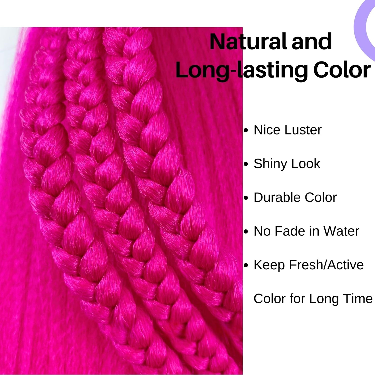Kids Braiding Hair Pre Stretched Hot Pink 16 Inch Short Synthetic Box Braids Hair for Braiding