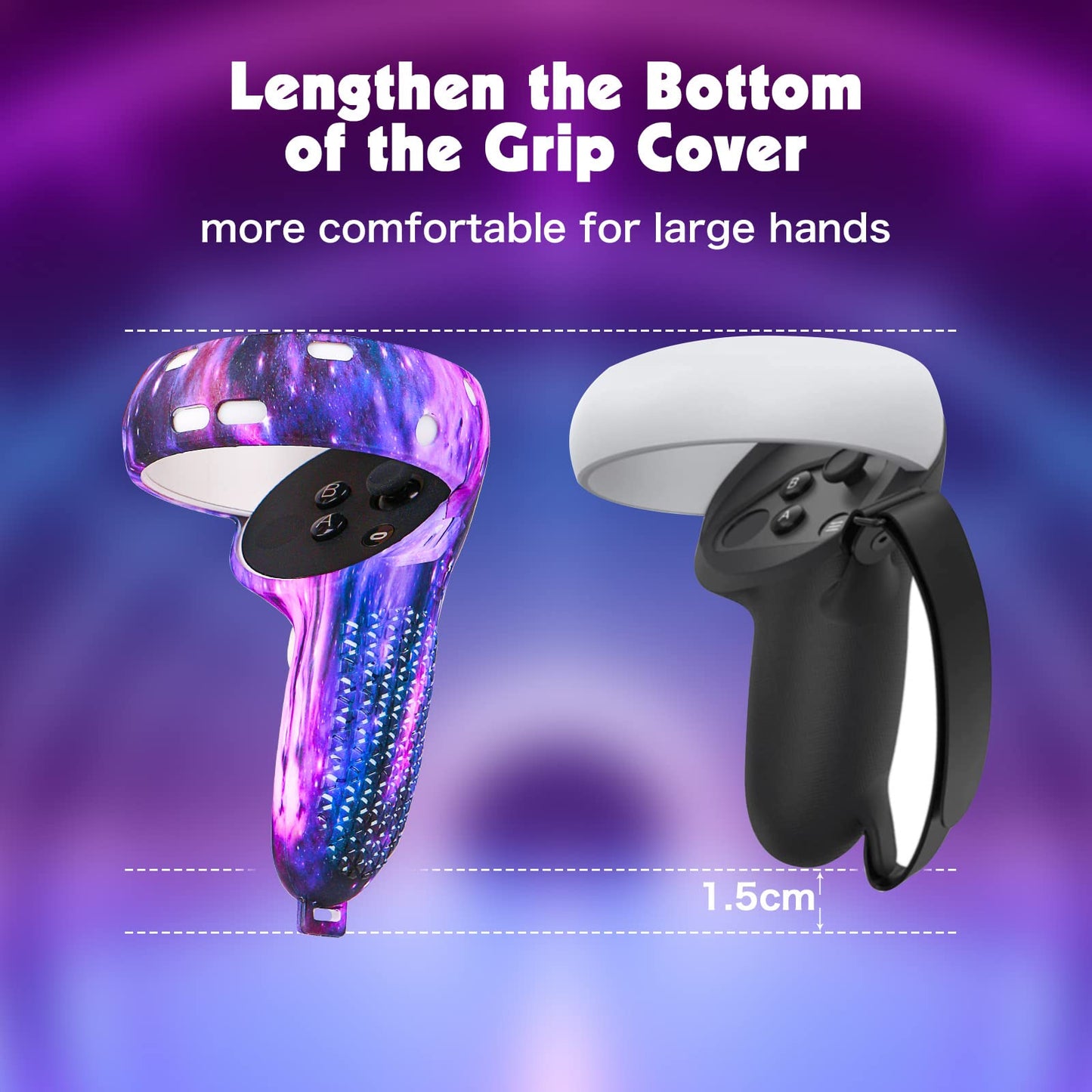 Relohas Accessories For Oculus Quest 2, Vr Accessory Set For Meta Quest 2, Include Controller Grip Leather Cover, Vr Shell Cover