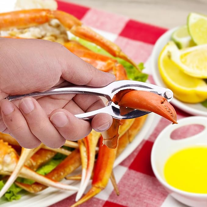 Crab Crackers and Tools, 5 Pcs Crab Crackers, Lobster Crackers and Tools, Seafood Tools Set, Walnut Nut Cracker Set, Home Restaurant Kitchen Tools