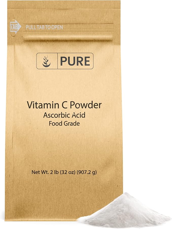 PURE ORIGINAL INGREDIENTS Vitamin C and L-Lysine HCL Bundle, Dietary Supplement, Non-GMO