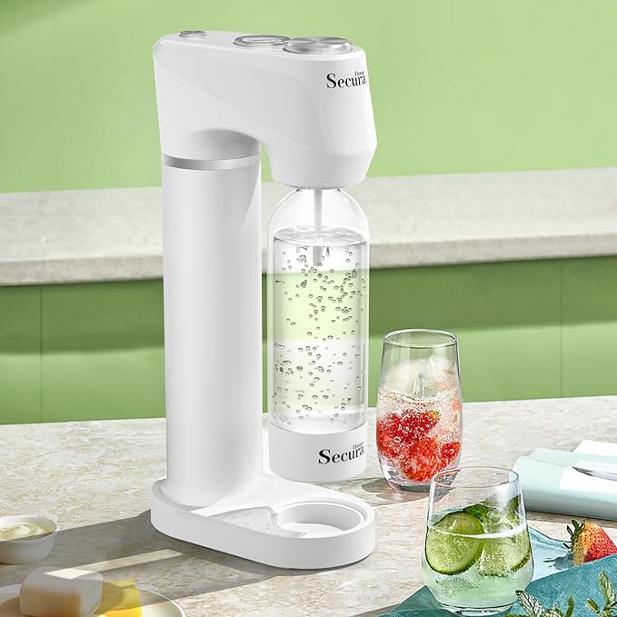 Soda Streaming Machine Soda Maker, Sparkling Water and Carbonated Water Machine, Compatible with 60l Co2 Cylinders (Not Included)