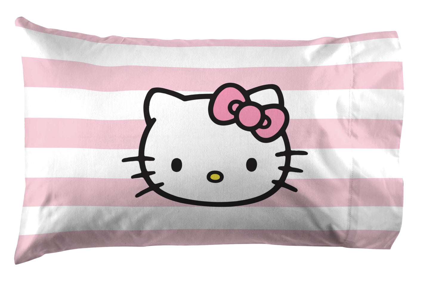 Jay Franco Sheet Set with Fitted, Flat Sheets & Pillow Cover - Ultra-Soft Bedding with Pillowcase for Room Decor, Multi - Hello Kitty, 4 Piece Full