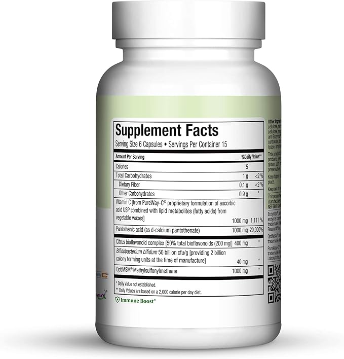 Maxi Health Allergy Support Vitamin C with MSM Sinus & Nasal Health, 90 Count