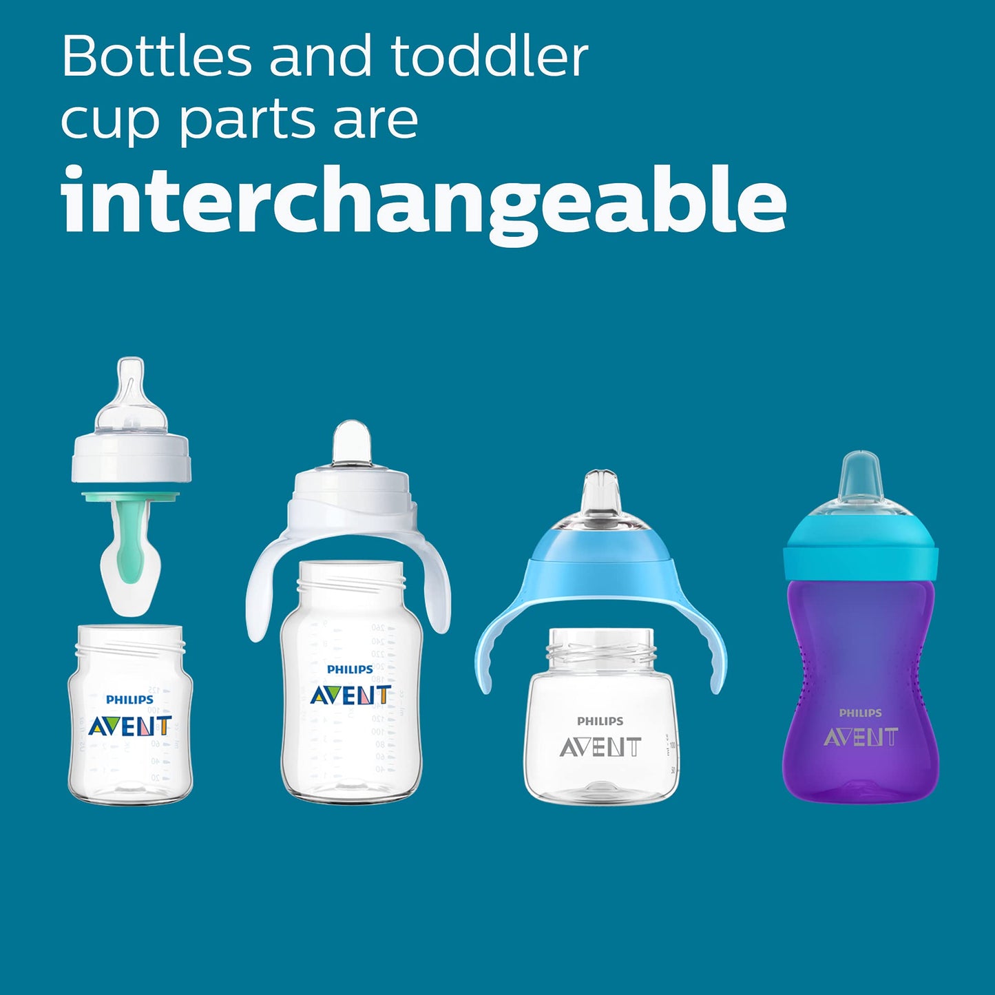Philips Avent Anti-Colic Baby Bottle with AirFree Vent, 9oz, with Flow 2 Nipples, 1m+, 4pk, Pink, SCY703/14